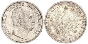 1 Thaler Royaume de Prusse (1701-1918) Argent Wilhelm I, German Emperor (1797-1888)