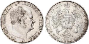 1 Thaler Royaume de Prusse (1701-1918) Argent Frédéric-Guillaume IV de Prusse (1795 - 1861)