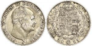 1 Thaler Royaume de Prusse (1701-1918) Argent Frédéric-Guillaume IV de Prusse (1795 - 1861)