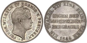 1 Thaler Royaume de Prusse (1701-1918) Argent Frédéric-Guillaume IV de Prusse (1795 - 1861)