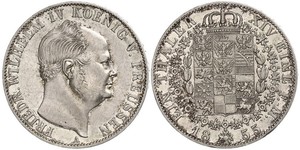 1 Thaler Royaume de Prusse (1701-1918) Argent Frédéric-Guillaume IV de Prusse (1795 - 1861)