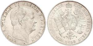 1 Thaler Royaume de Prusse (1701-1918) Argent Frédéric-Guillaume IV de Prusse (1795 - 1861)