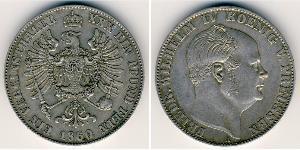 1 Thaler Royaume de Prusse (1701-1918) Argent Frédéric-Guillaume IV de Prusse (1795 - 1861)