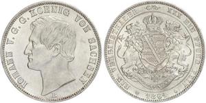 1 Thaler Royaume de Saxe (1806 - 1918) Argent Jean Ier de Saxe (1801-1873)