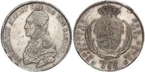 1 Thaler Royaume de Saxe (1806 - 1918) Argent Frédéric-Auguste Ier de Saxe