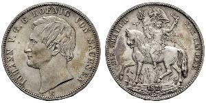 1 Thaler Royaume de Saxe (1806 - 1918) Argent Jean Ier de Saxe (1801-1873)