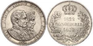 1 Thaler Royaume de Saxe (1806 - 1918) Argent Jean Ier de Saxe (1801-1873)
