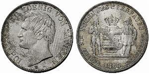 1 Thaler Royaume de Saxe (1806 - 1918) Argent Jean Ier de Saxe (1801-1873)