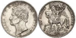 1 Thaler Royaume de Saxe (1806 - 1918) Argent Jean Ier de Saxe (1801-1873)