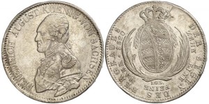 1 Thaler Royaume de Saxe (1806 - 1918) Argent Frédéric-Auguste Ier de Saxe