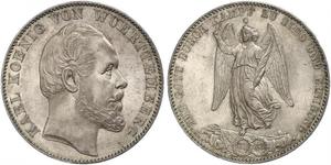 1 Thaler Royaume de Wurtemberg (1806-1918) Argent Charles Ier de Wurtemberg