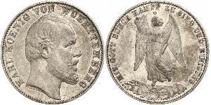 1 Thaler Royaume de Wurtemberg (1806-1918) Argent Charles Ier de Wurtemberg