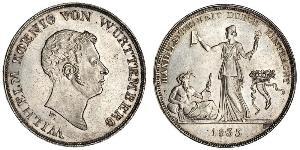 1 Thaler Royaume de Wurtemberg (1806-1918) Argent Guillaume Ier de Wurtemberg