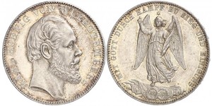 1 Thaler Royaume de Wurtemberg (1806-1918) Argent Charles Ier de Wurtemberg