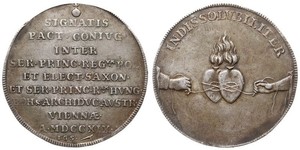 1 Thaler République des Deux Nations (1569-1795) Argent Auguste II (1670 - 1733)
