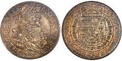 1 Thaler Saint-Empire romain germanique (962-1806) Argent Léopold Ier de Habsbourg(1640-1705)
