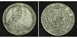 1 Thaler Saint-Empire romain germanique (962-1806) Argent François Ier du Saint-Empire(1708-1765)
