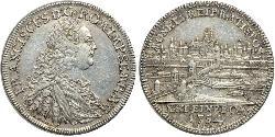 1 Thaler Saint-Empire romain germanique (962-1806) Argent François Ier du Saint-Empire(1708-1765)