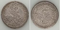 1 Thaler Saint-Empire romain germanique (962-1806) Argent Léopold Ier de Habsbourg(1640-1705)