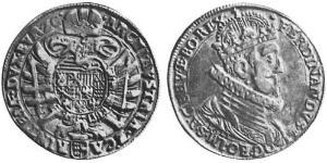 1 Thaler Saint-Empire romain germanique (962-1806) Argent Ferdinand II du Saint-Empire(1578 -1637)