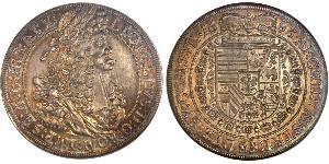 1 Thaler Saint-Empire romain germanique (962-1806) Argent Léopold Ier de Habsbourg(1640-1705)