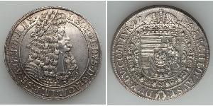 1 Thaler Saint-Empire romain germanique (962-1806) Argent Léopold Ier de Habsbourg(1640-1705)