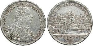 1 Thaler Saint-Empire romain germanique (962-1806) Argent François Ier du Saint-Empire(1708-1765)