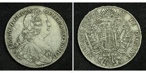1 Thaler Saint-Empire romain germanique (962-1806) Argent François Ier du Saint-Empire(1708-1765)
