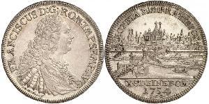 1 Thaler Saint-Empire romain germanique (962-1806) Argent François Ier du Saint-Empire(1708-1765)