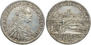 1 Thaler Saint-Empire romain germanique (962-1806) Argent François Ier du Saint-Empire(1708-1765)