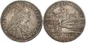 1 Thaler Saint-Empire romain germanique (962-1806) Argent François Ier du Saint-Empire(1708-1765)