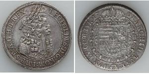 1 Thaler Saint-Empire romain germanique (962-1806) Argent Léopold Ier de Habsbourg(1640-1705)