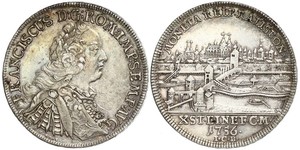 1 Thaler Saint-Empire romain germanique (962-1806) Argent François Ier du Saint-Empire(1708-1765)
