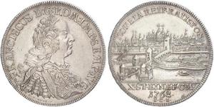 1 Thaler Saint-Empire romain germanique (962-1806) Argent François Ier du Saint-Empire(1708-1765)