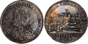 1 Thaler Saint-Empire romain germanique (962-1806) Argent François Ier du Saint-Empire(1708-1765)