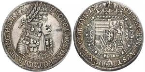 1 Thaler Saint-Empire romain germanique (962-1806) Argent Léopold Ier de Habsbourg(1640-1705)