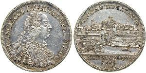 1 Thaler Saint-Empire romain germanique (962-1806) Argent François Ier du Saint-Empire(1708-1765)