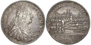 1 Thaler Saint-Empire romain germanique (962-1806) Argent François Ier du Saint-Empire(1708-1765)