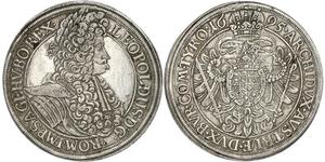 1 Thaler Saint-Empire romain germanique (962-1806) Argent Léopold Ier de Habsbourg(1640-1705)