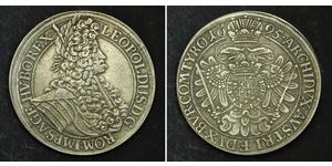 1 Thaler Saint-Empire romain germanique (962-1806) Argent Léopold Ier de Habsbourg(1640-1705)