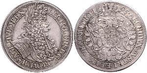 1 Thaler Saint-Empire romain germanique (962-1806) Argent Léopold Ier de Habsbourg(1640-1705)