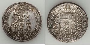 1 Thaler Saint-Empire romain germanique (962-1806) Argent Léopold Ier de Habsbourg(1640-1705)