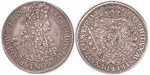 1 Thaler Saint-Empire romain germanique (962-1806) Argent Léopold Ier de Habsbourg(1640-1705)