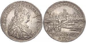 1 Thaler Saint-Empire romain germanique (962-1806) Argent François Ier du Saint-Empire(1708-1765)