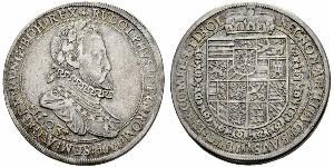 1 Thaler Saint-Empire romain germanique (962-1806) Argent Rodolphe II du Saint-Empire (1552 - 1612)