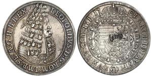 1 Thaler Saint-Empire romain germanique (962-1806) Argent Léopold Ier de Habsbourg(1640-1705)