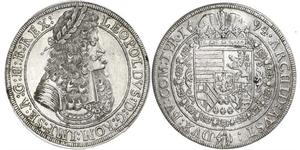 1 Thaler Saint-Empire romain germanique (962-1806) Argent Léopold Ier de Habsbourg(1640-1705)