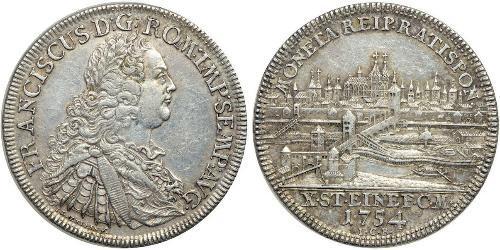 1 Thaler Saint-Empire romain germanique (962-1806) Argent François Ier du Saint-Empire(1708-1765)