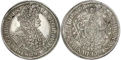 1 Thaler Saint-Empire romain germanique (962-1806) Argent Léopold Ier de Habsbourg(1640-1705)