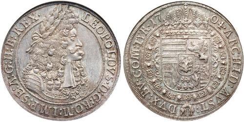 1 Thaler Saint-Empire romain germanique (962-1806) Argent Léopold Ier de Habsbourg(1640-1705)